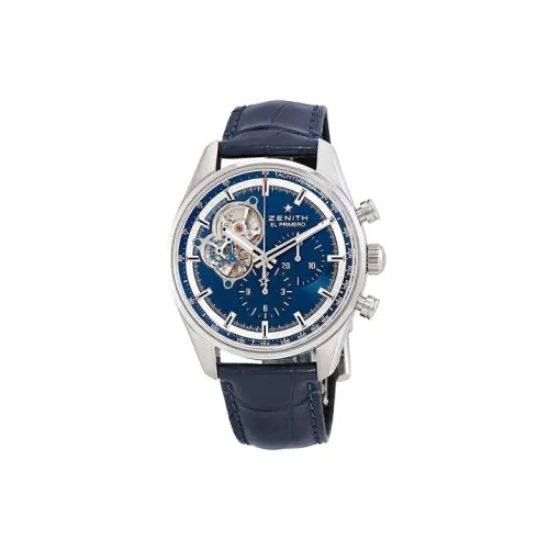 ZENITH Автоматический Механический Movement Мужские EL PRIMERO Часы 42mm*14,05mm Синий