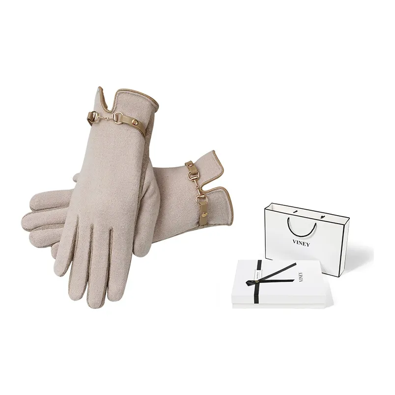 VINEY Шерсть Полиэстер Трикотаж Перчатки Женские