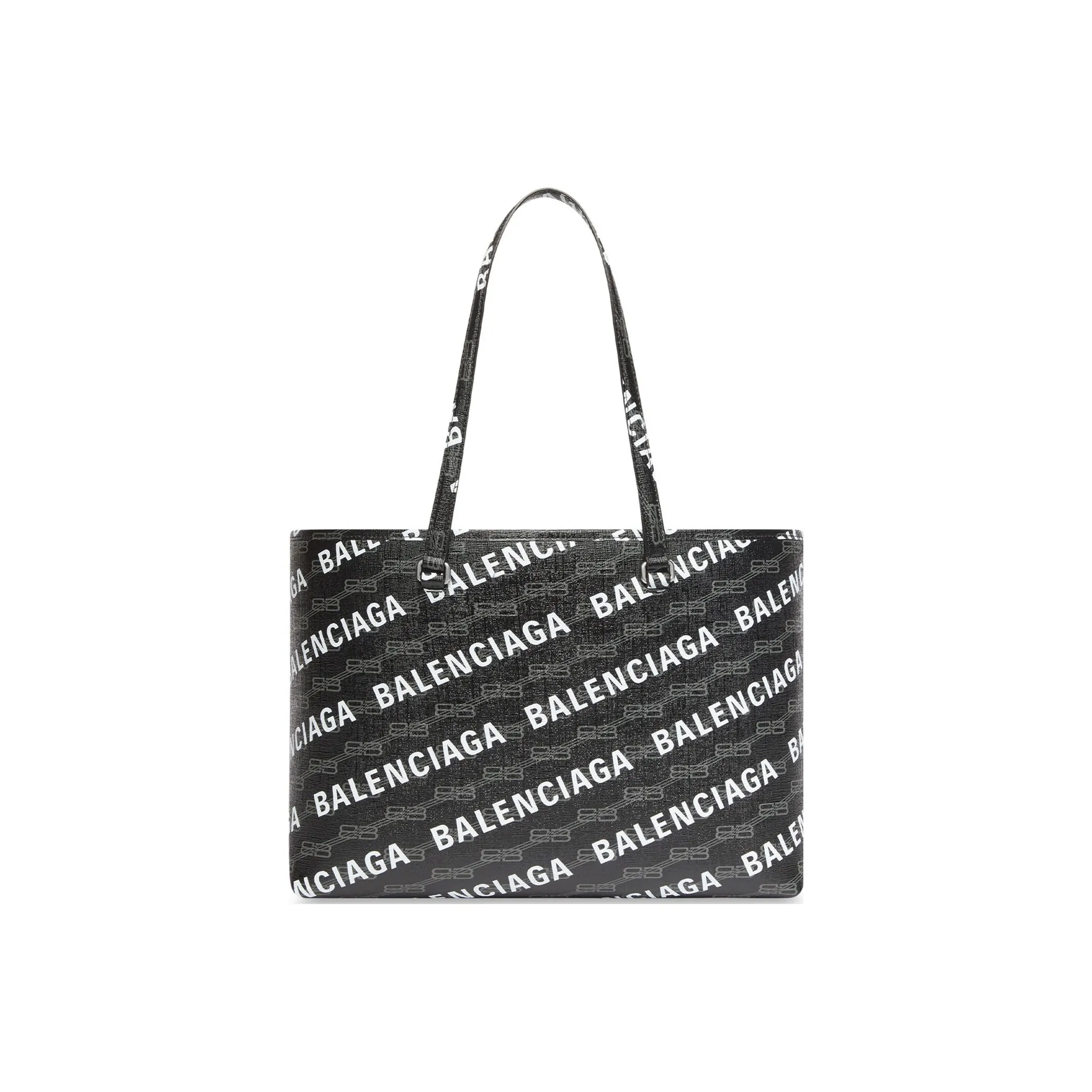 Balenciaga BB MONOGRAM SIGNATURE Polyester Tote Bag, Shopping Bag, Shoulder Bag, Handbag Medium Size Women's