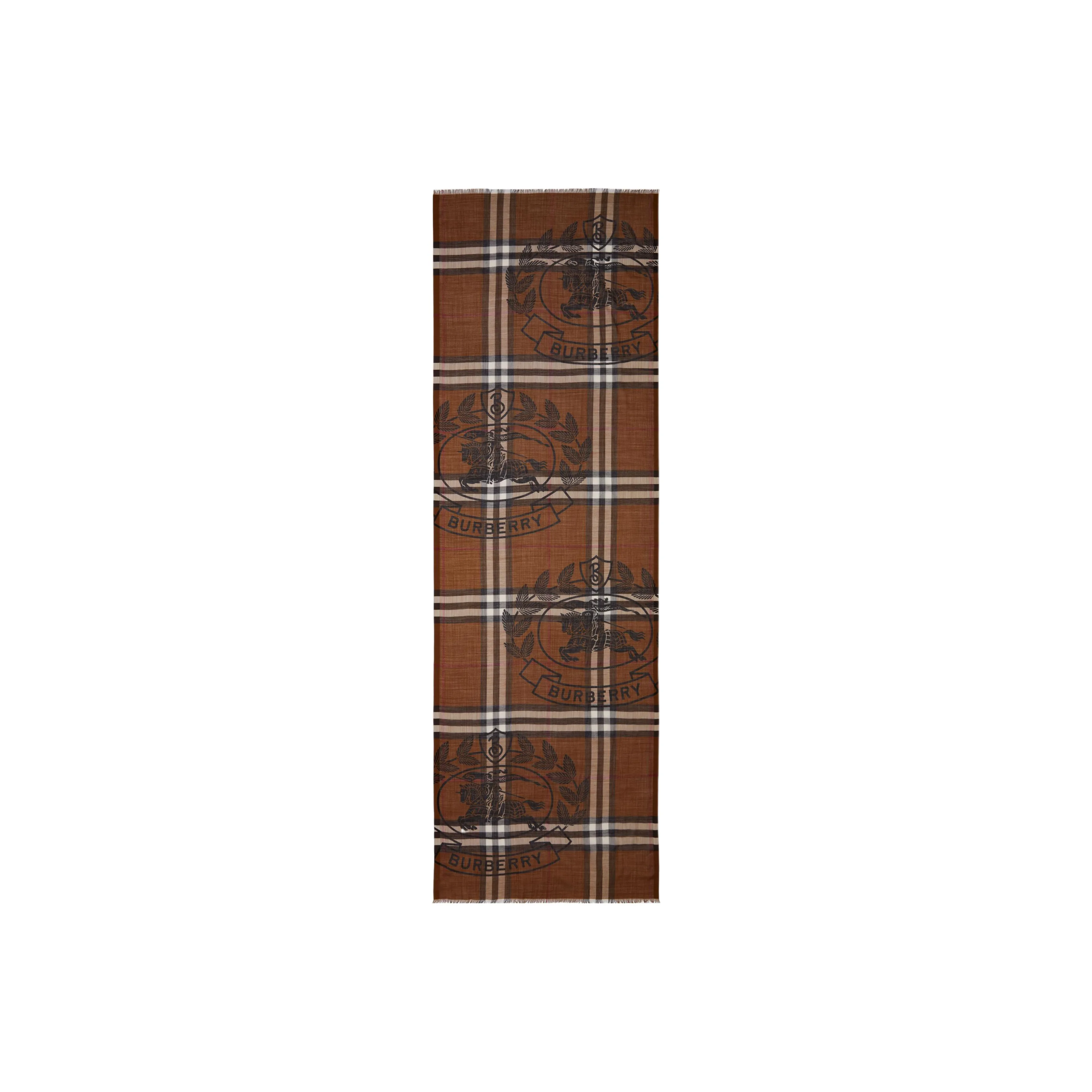 Burberry Silk Scarves Women's Brown