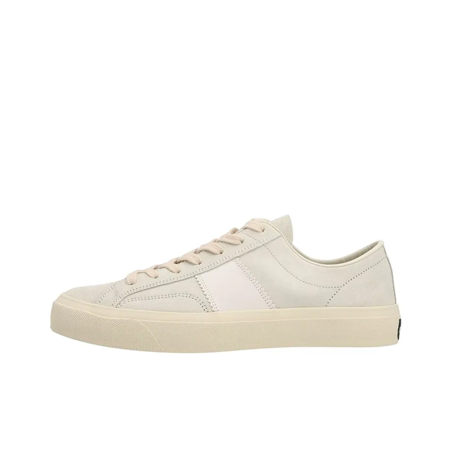TOM FORD Low Top Stylish Skateboarding Shoes Men's Beige