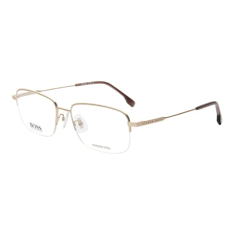 HUGO BOSS Stainless Steel Rectangular Eyeglass Frames Unisex
