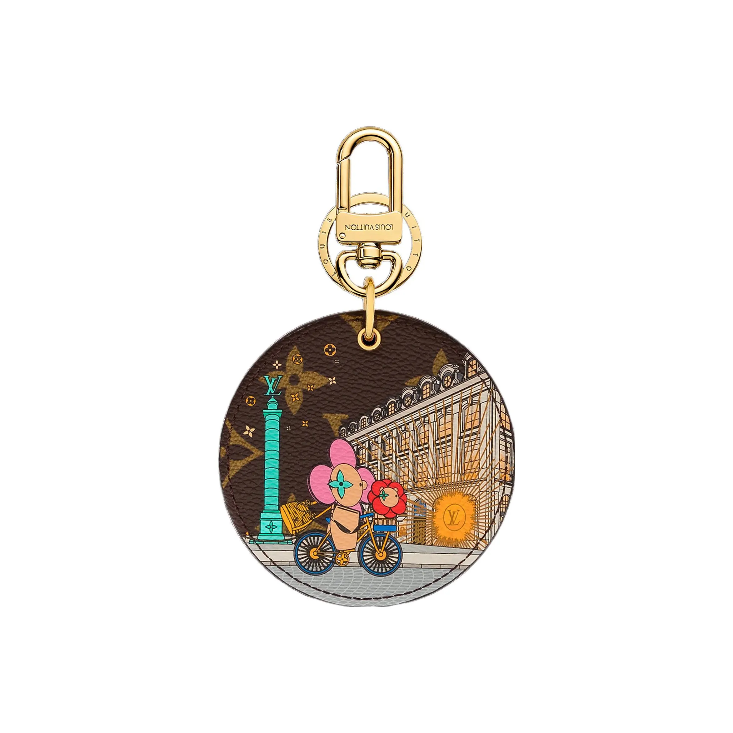 LOUIS VUITTON Illustre Xmas Paris Bag Charm And Key Holder Vivienne Holiday