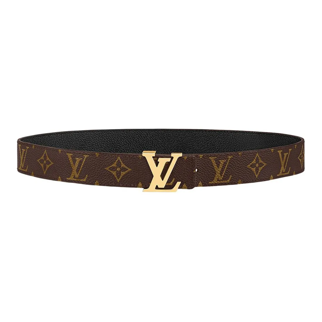 LOUIS VUITTON Leather Leather Belts Women's Brown Width: 3cm