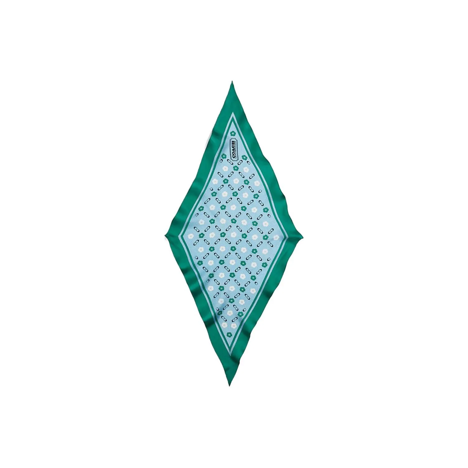 COACH Silk Silk Scarf Women's Green