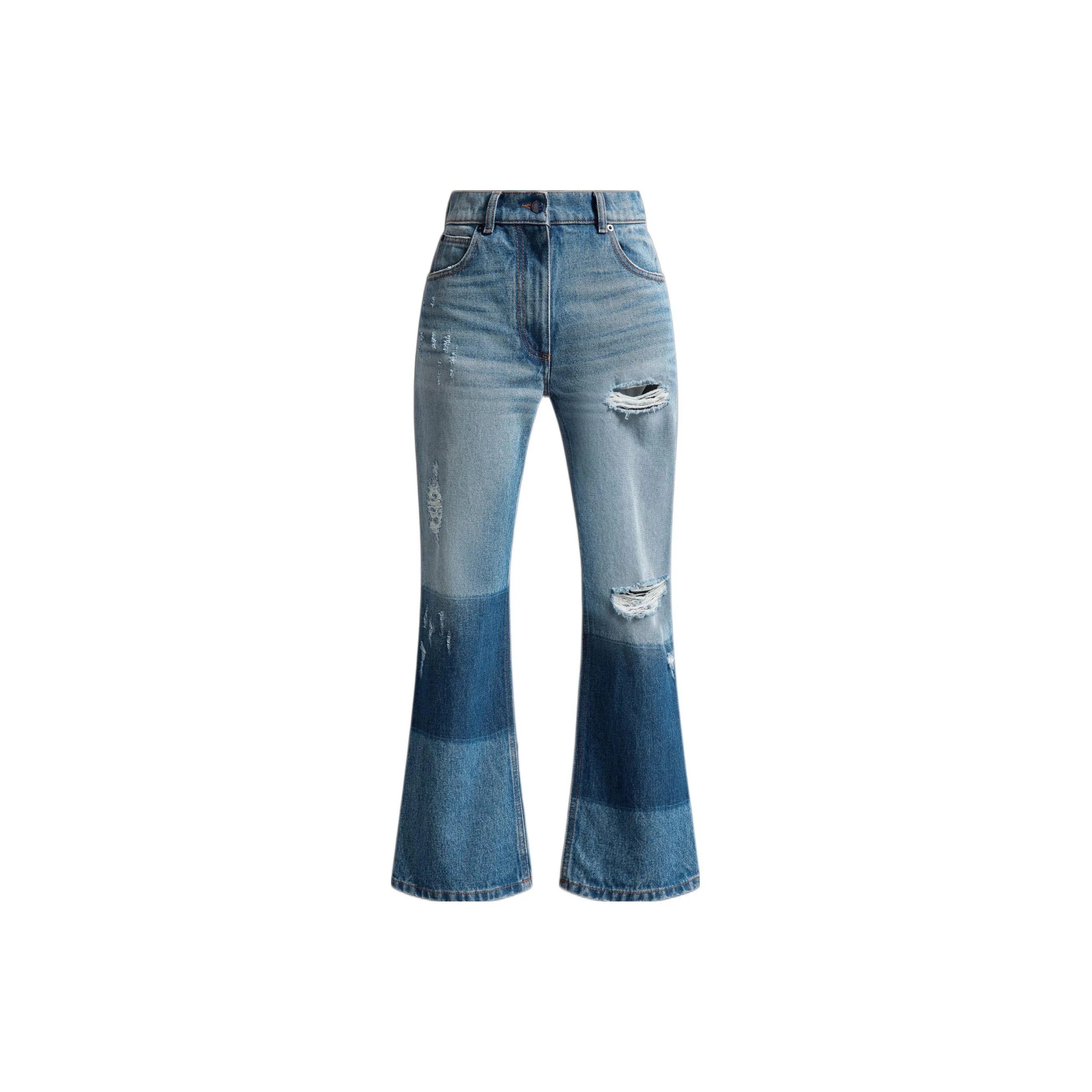 MONCLER GENIUS Moncler X Palm Angels Straight Leg Distressed Jeans