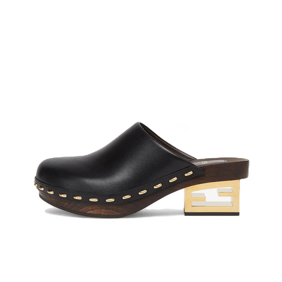 FENDI Baguette Show Medium-Heel Cloggs