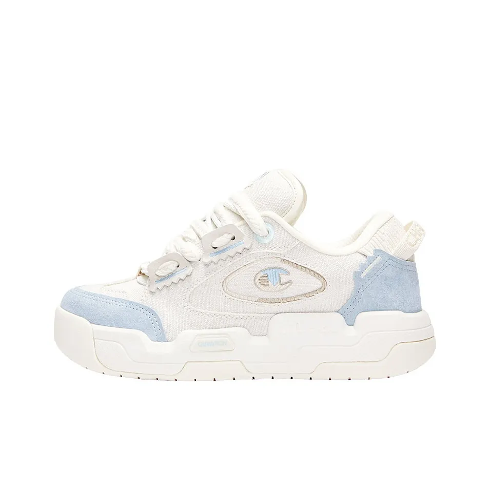 Champion Essentials Collection Valve V2 Low Top Skateboard Shoes Women's White Ballet Blue