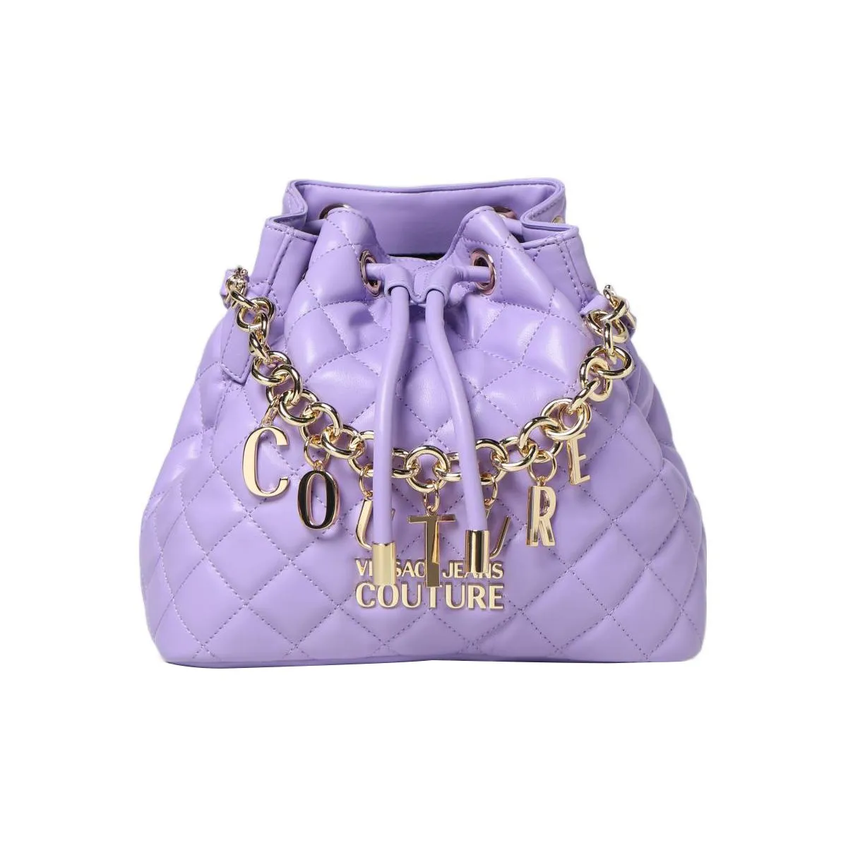 VERSACE JEANS COUTURE Polyurethane Bucket Bag, Shoulder Bag, Crossbody Bag Regular Women's Purple