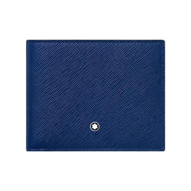MONTBLANC Кошелек из коровьей кожи мужской синий индиго