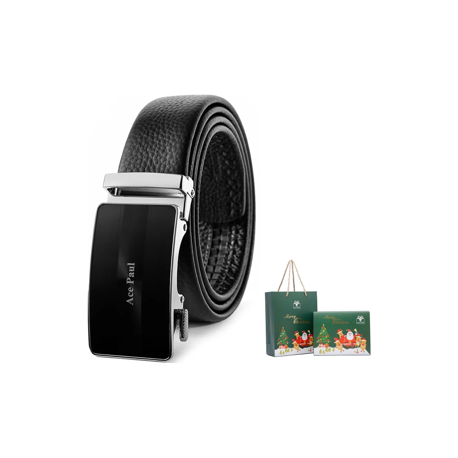 Ace Paul Ремни из коровьей кожи Мужской Черный Ширина 3,5 см