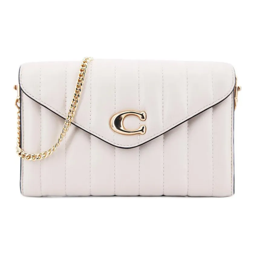 COACH Tammie Leather Handheld Shoulder Bag Crossbody Bag Small Size Women's Pink White