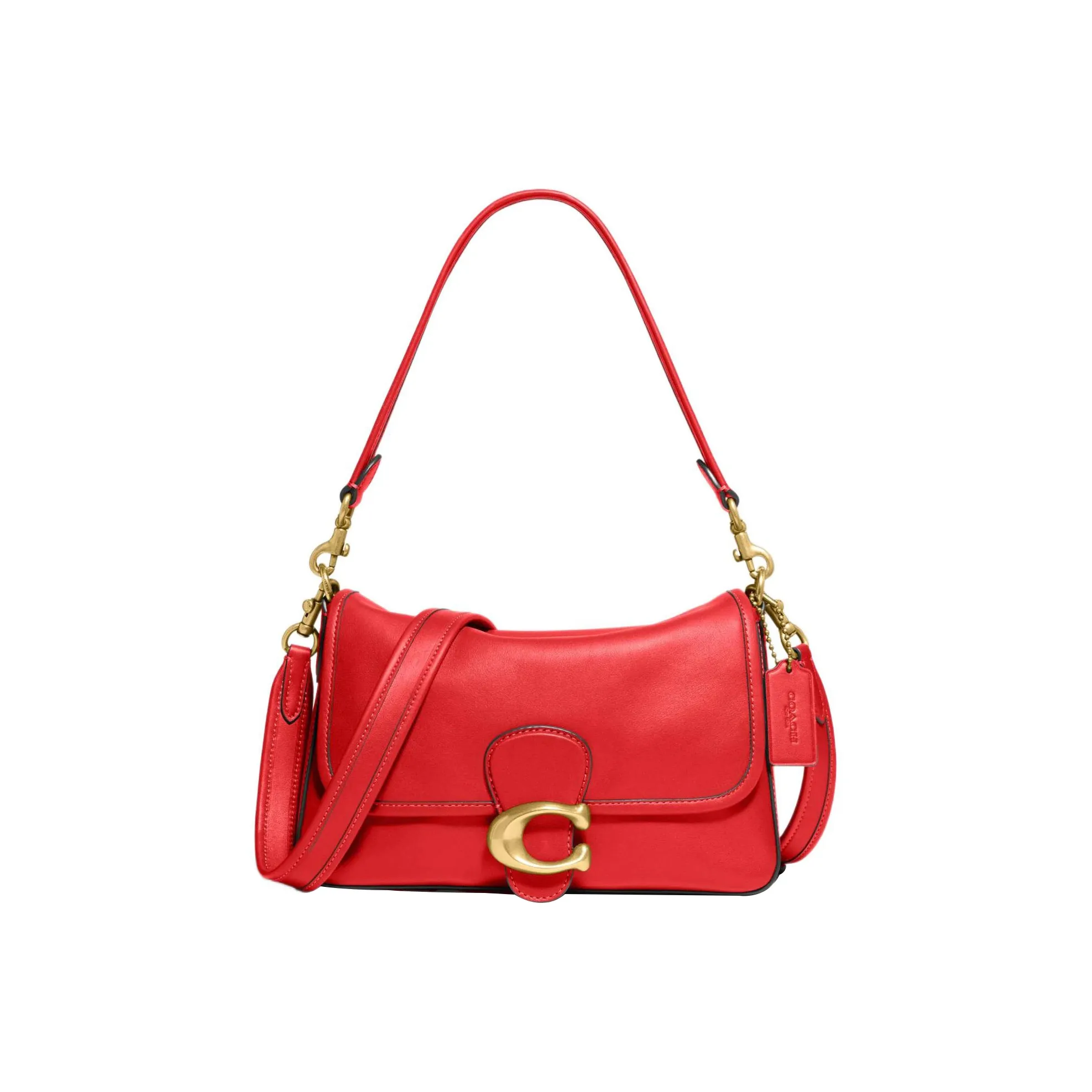 COACH Soft Tabby Кожа Портативный Сумка через плечо Сумка на плечо Женская Красная