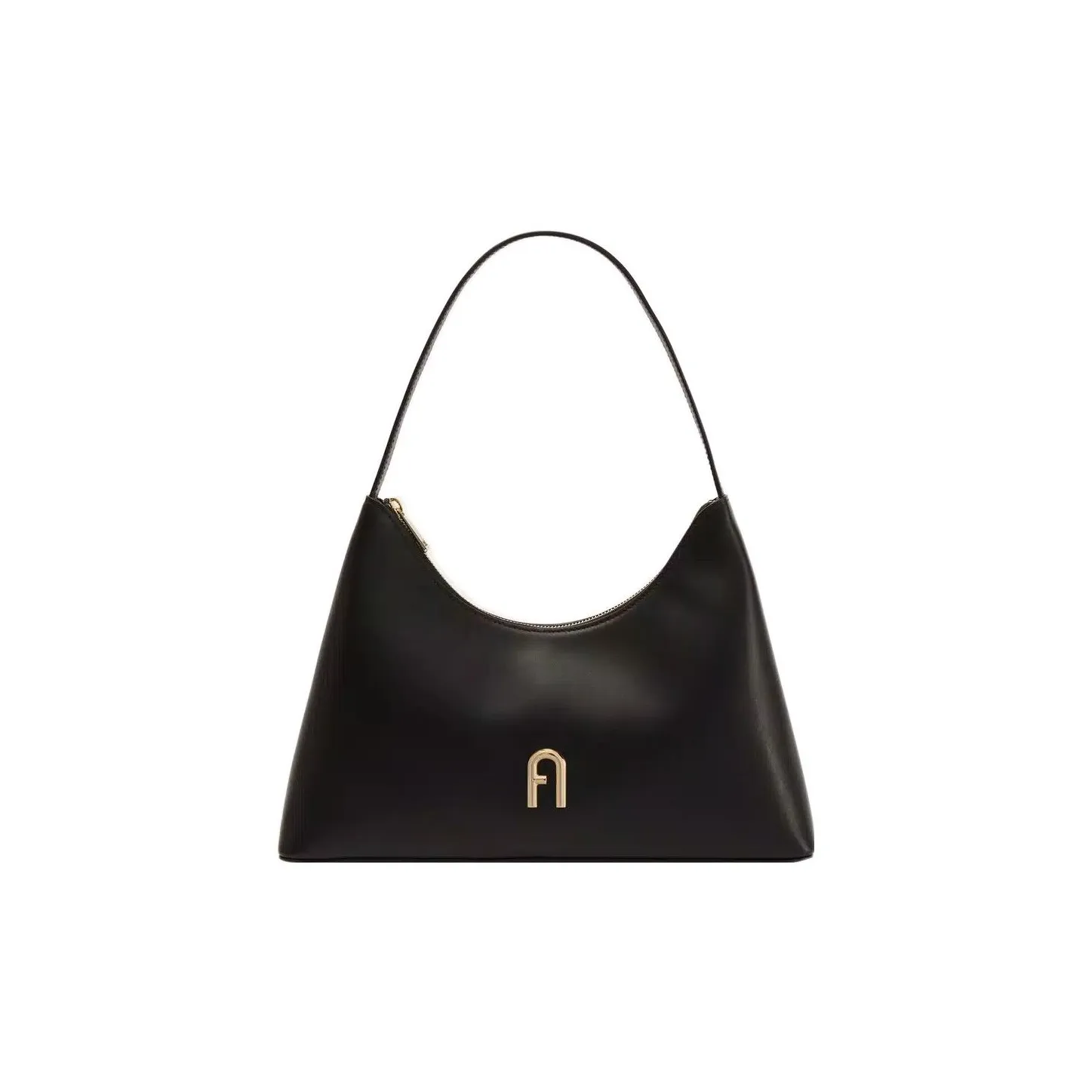 Furla Diamante Calfskin Handbag Shoulder Bag Women's Black