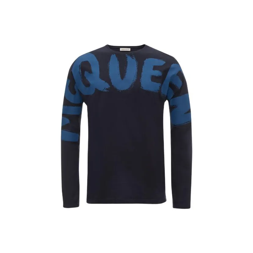 Alexander McQueen SS23 T Shirt Men's Navy Blue