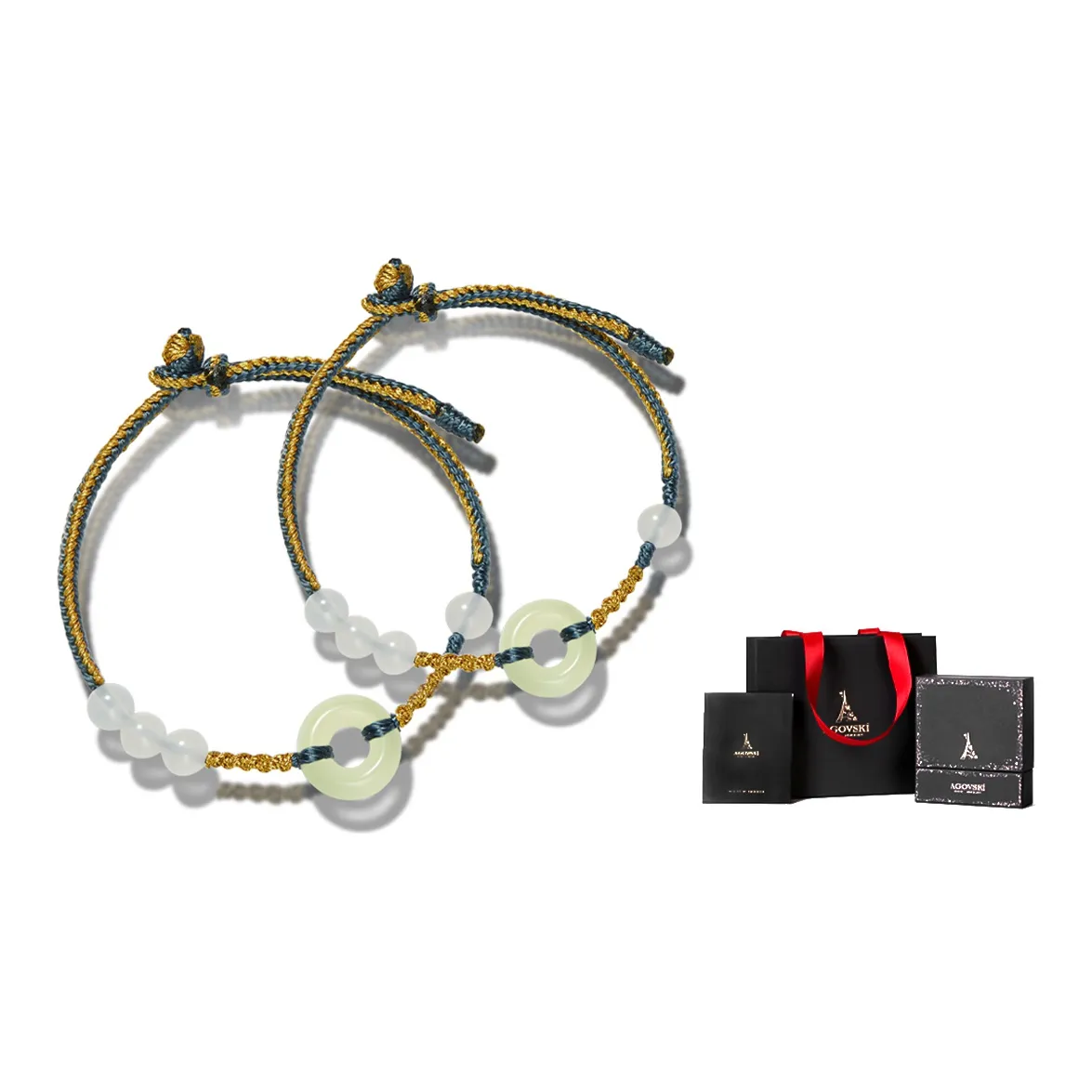 AGOVSKI Hetian Jade Bracelets Unisex