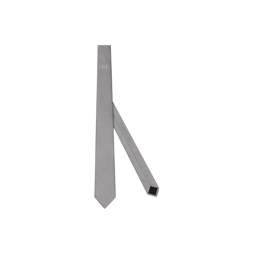DIOR Шелковые галстуки, серый, мужской