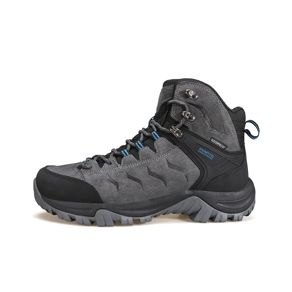 HUMTTO Амортизаторы Shock Abrasion Resistant Водонепроницаемый Support Impact Resistant Высокий Топ Уличная обувь Мужская Серый Черный
