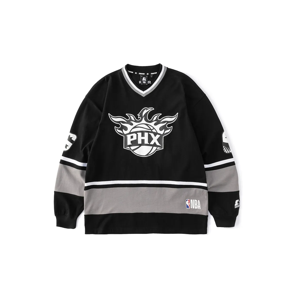 STARTER Рукав с оборванным плечом T-рубашка Унисекс Черный