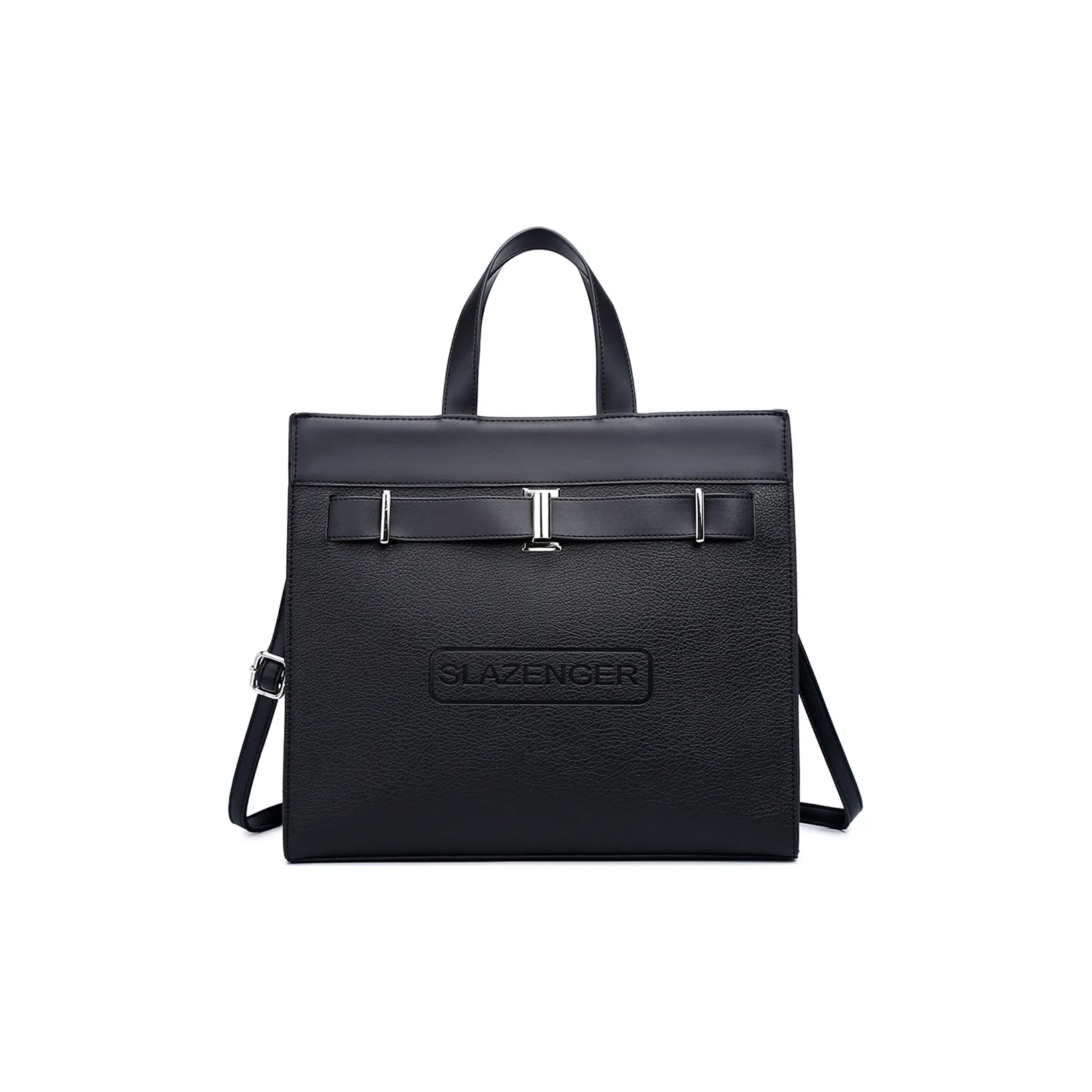 Slazenger ПУ (полиуретан) и ПВХ Тоут Сумка Сумка для покупок Сумка Обычная Унисекс Черный Коричневый