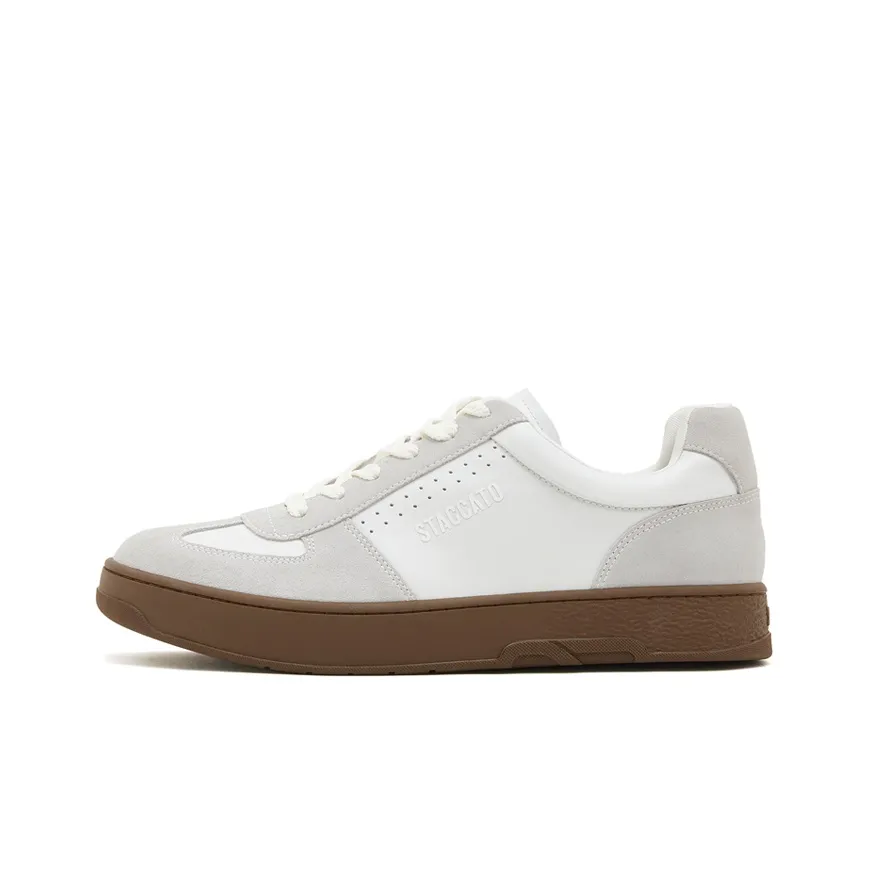 Staccato Gray Shoes White Versatile Skateboard Shoes Unisex