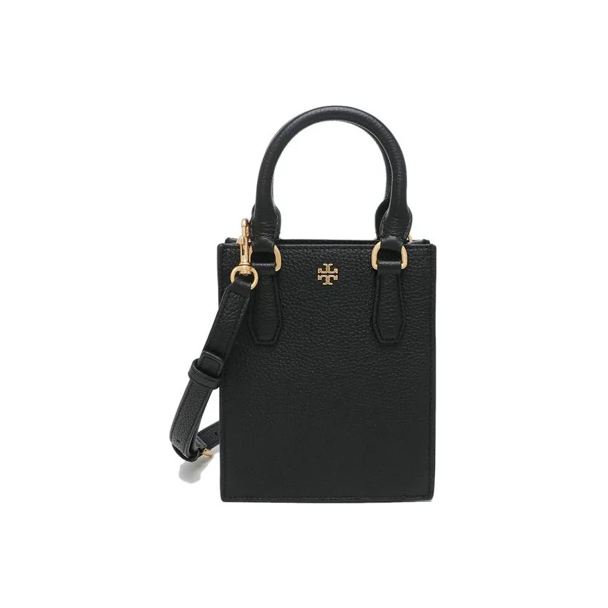 TORY BURCH Emerson Cow Leather Sheet Music Bag Handbag Shoulder Bag Crossbody Bag Mini Women's Black