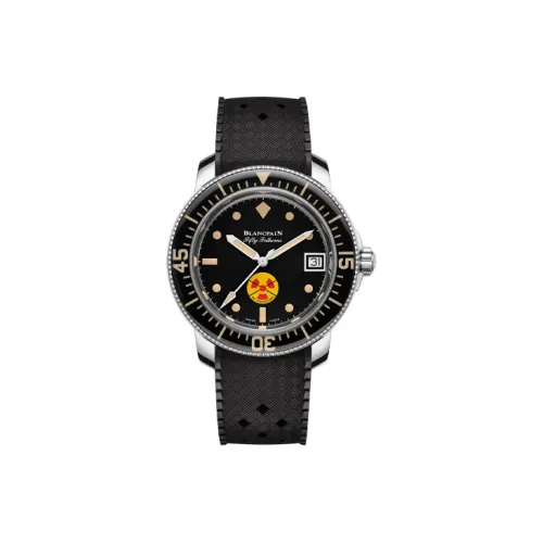 BLANCPAIN Автоматический Механический Движение Мужские FIFTY FATHOMS Часы 40,3 мм Черный