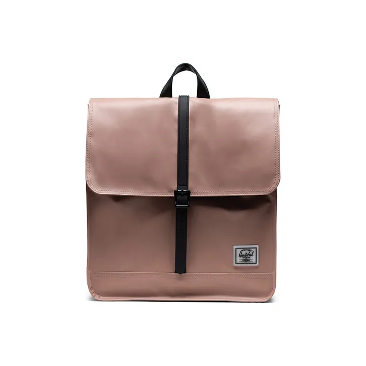 Herschel Cow Leather Backpack Medium Size Unisex Gray Rose