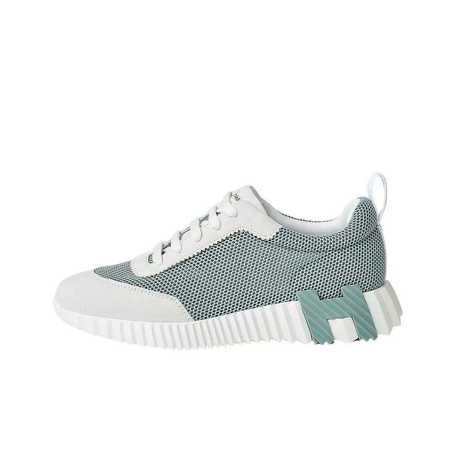 HERMES Bouncing Low Top Casual Shoes Women's Blue White