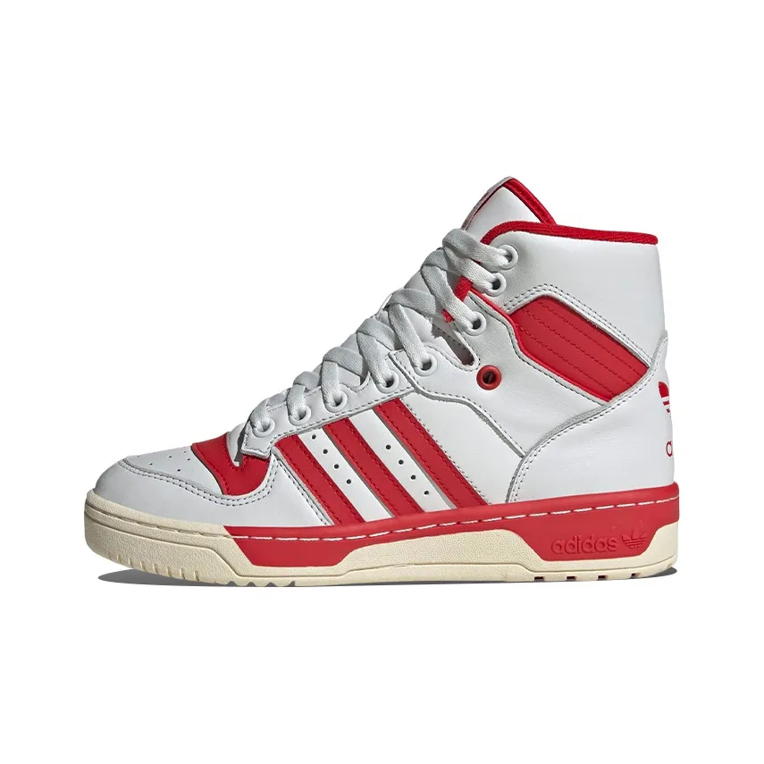 Adidas Rivalry Hi Crystal White Scarlet Red Women's