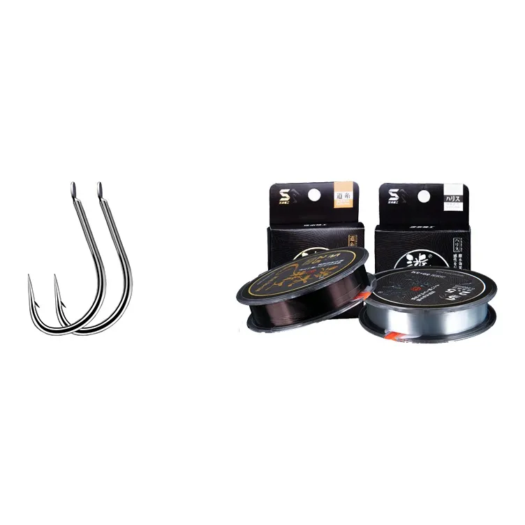 GW Fish Hook Nylon Black Pit Barbed Hook Size 12
