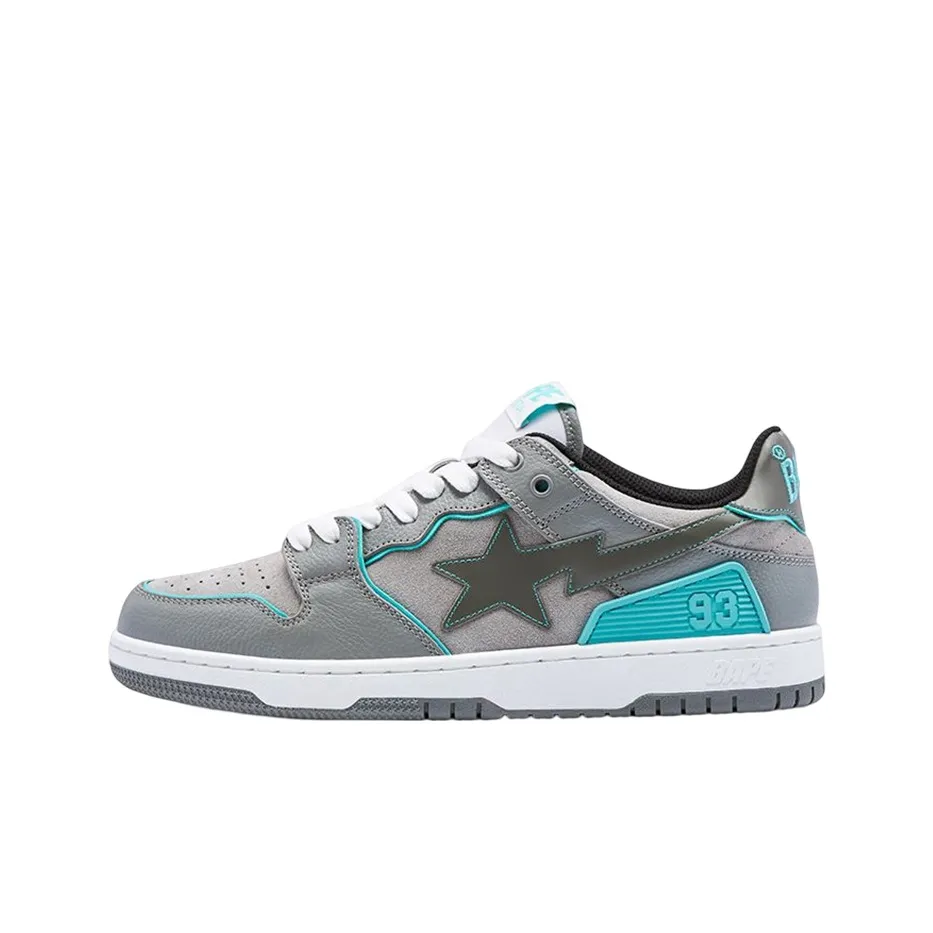 A BATHING APE SK8 STA Stylish Skateboarding Shoes Men
s Gray