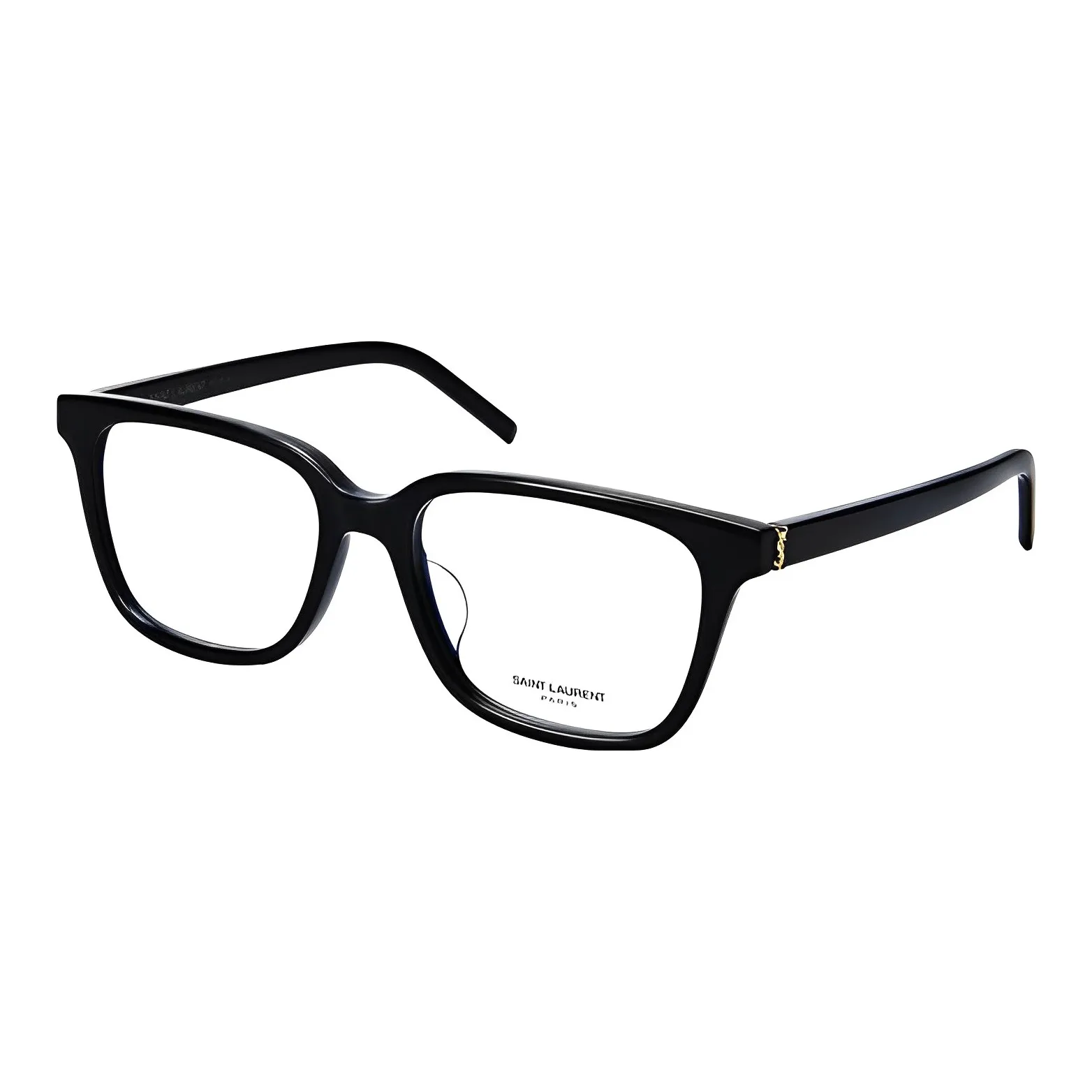 SAINT LAURENT Plate Frame Square Optical Glasses Women's Black