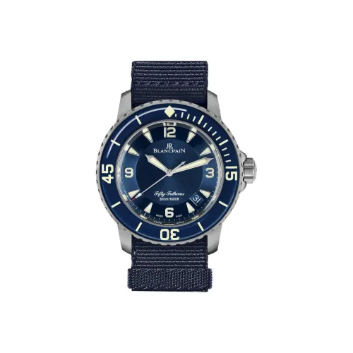 BLANCPAIN Автоматический Механический Движение Мужские FIFTY FATHOMS Часы 45 мм Синий