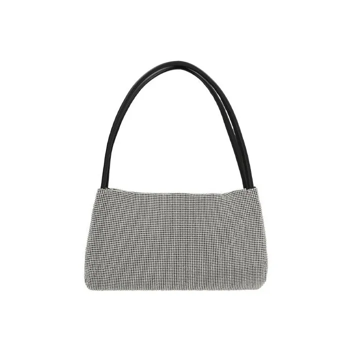 Staud Leather Handbag Shoulder Bag Women's Silver