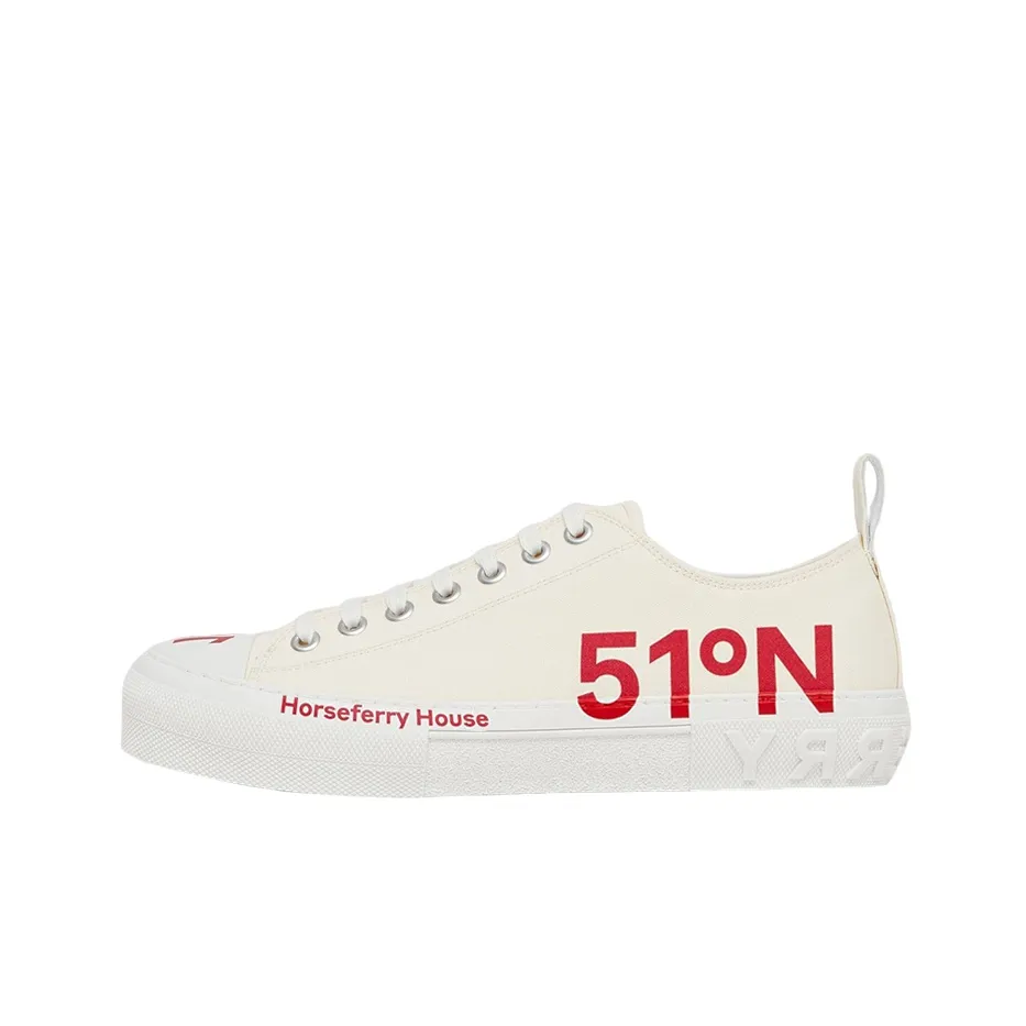 Burberry Low-Top Stylish Skateboarding Shoes Men's White