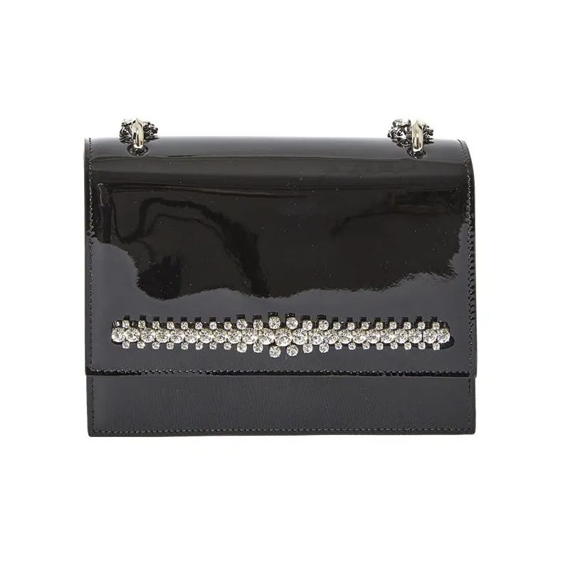 Jimmy Choo Calfskin Crossbody Bag Shoulder Bag Women's Black