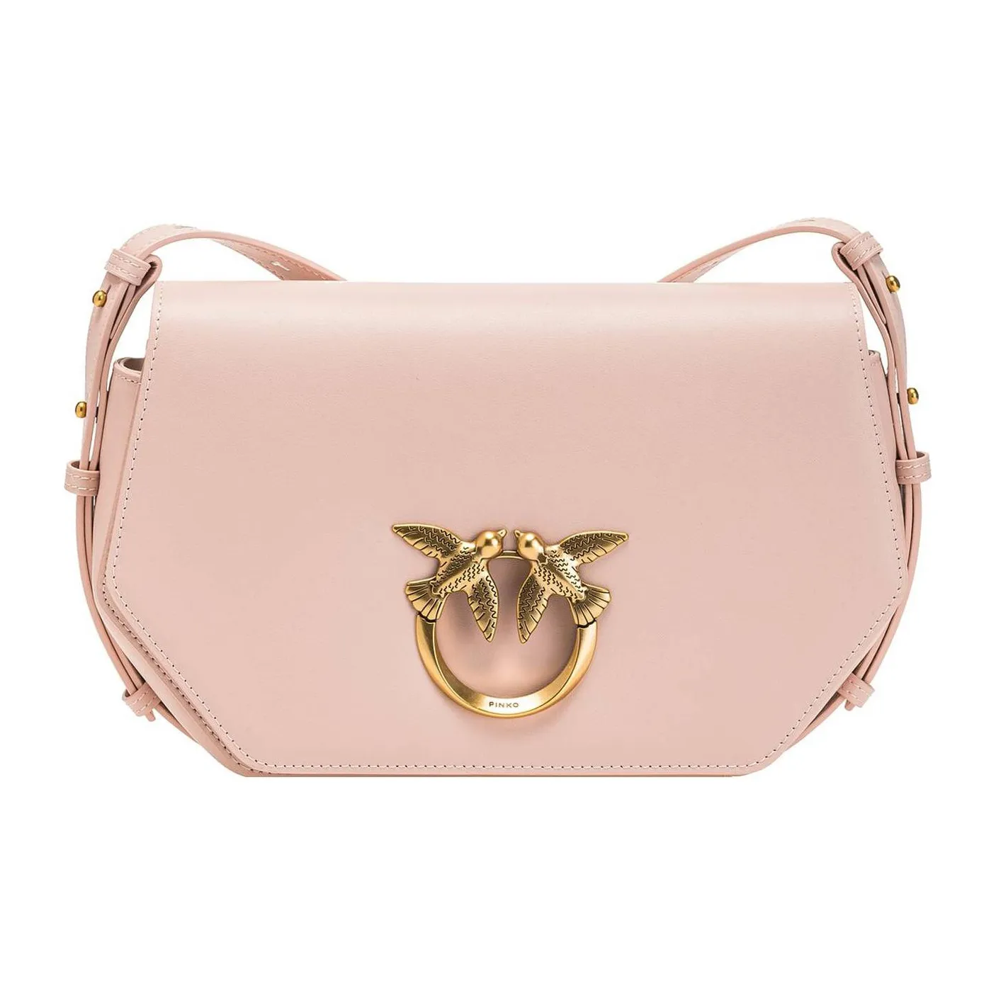 PINKO Leather Crossbody Bag, Shoulder Bag Women's Pink