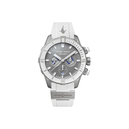 ULYSSE NARDIN Автоматический Механический Движение Мужские Часы Плавательная Коллекция 44 мм Серебряный