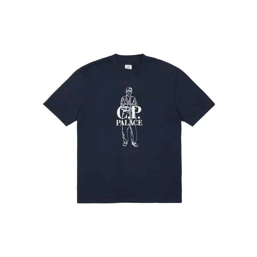 Дворцово-синий Черный Унисекс Футболка