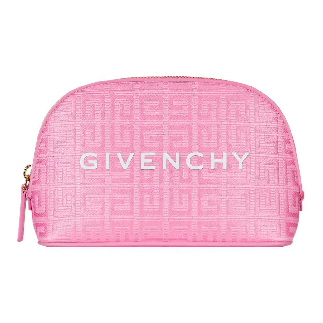 GIVENCHY Coated Canvas With Leather Coin Purse Storage Bag, Clutch Women's Pink