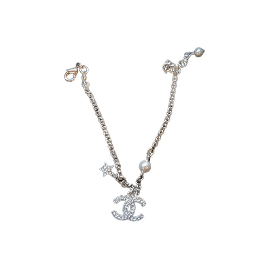 CHANEL Metal, Rhinestone Bracelets Women's