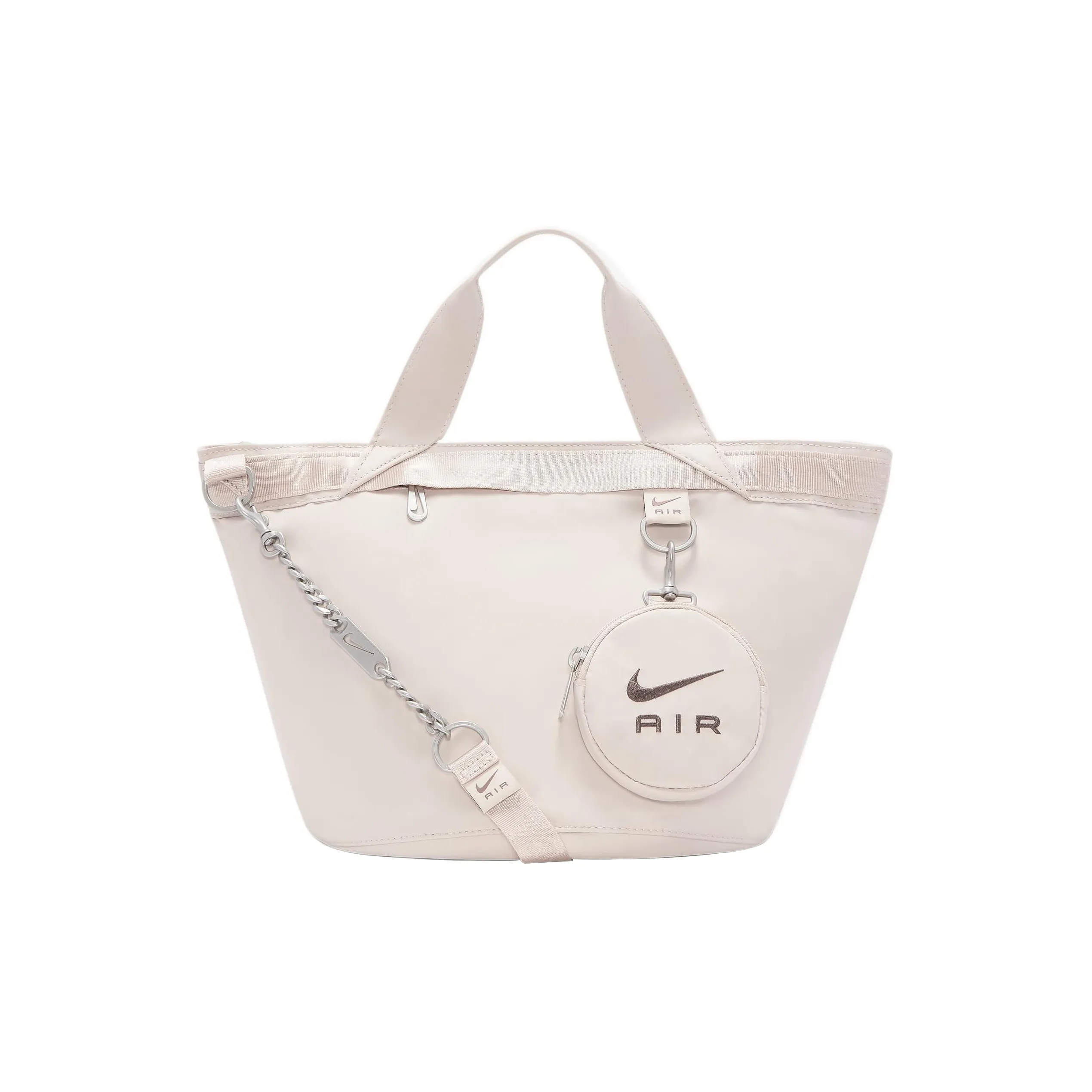 Nike Fabric Tote Bag Shopping Bag Handbag Crossbody Bag Shoulder Bag Regular Unisex Fossil Stone Gray/Eclipse Fuchsia