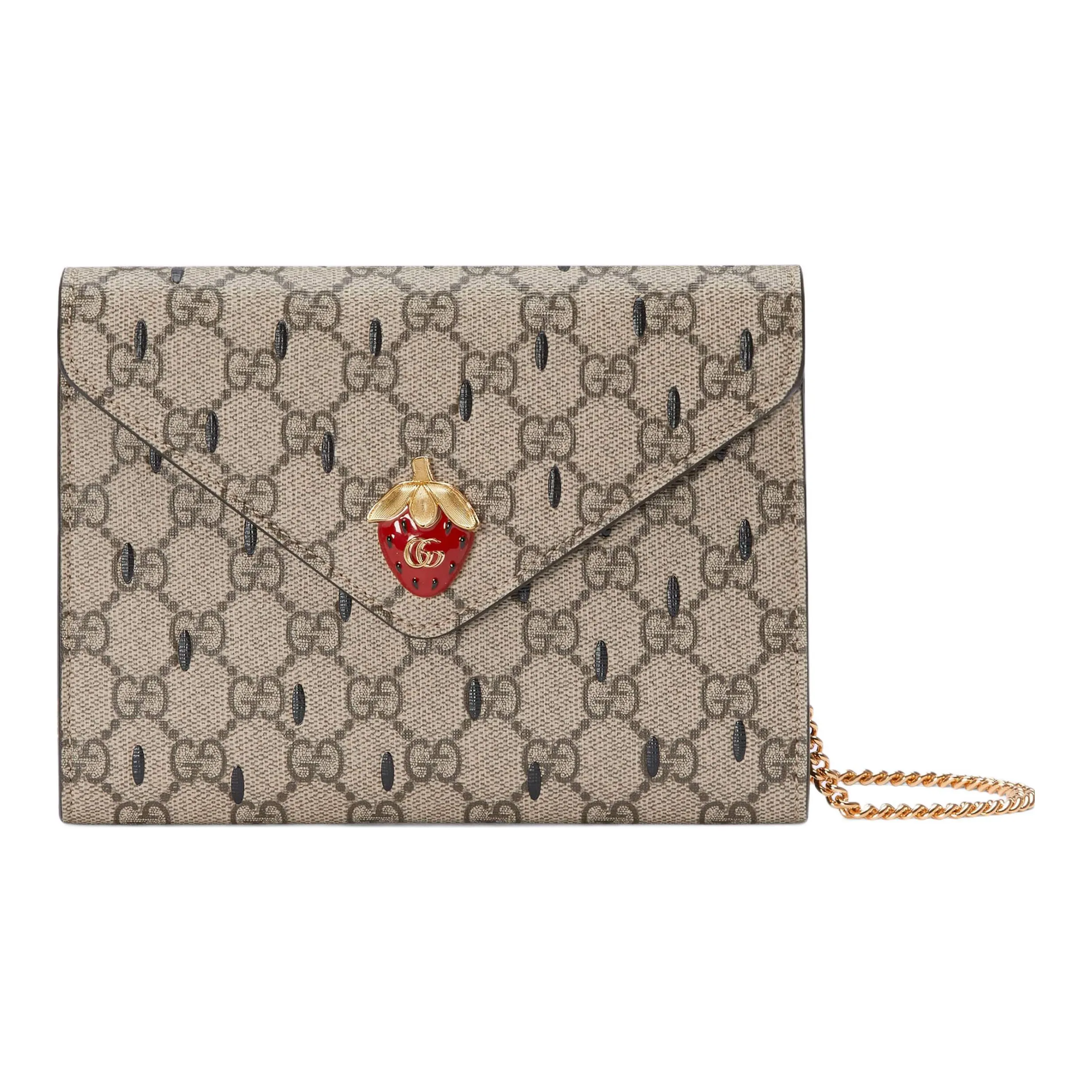 GUCCI Canvas Shoulder Bag Crossbody Bag Wallet Mini Women's Brown