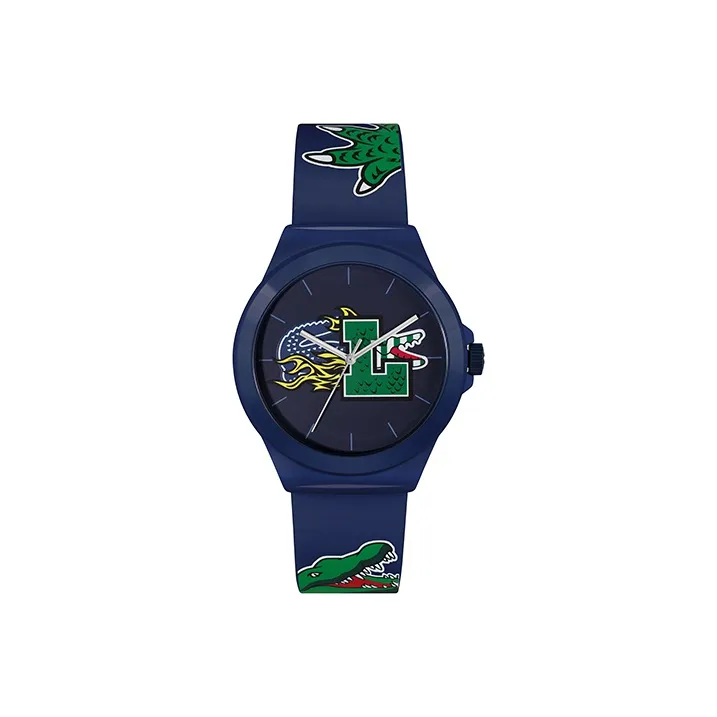 LACOSTE NEOCROC Collection Мужские часы Кварцевый механизм Силиконовый ремешок 42 мм Синий циферблат Мужские часы 2011231