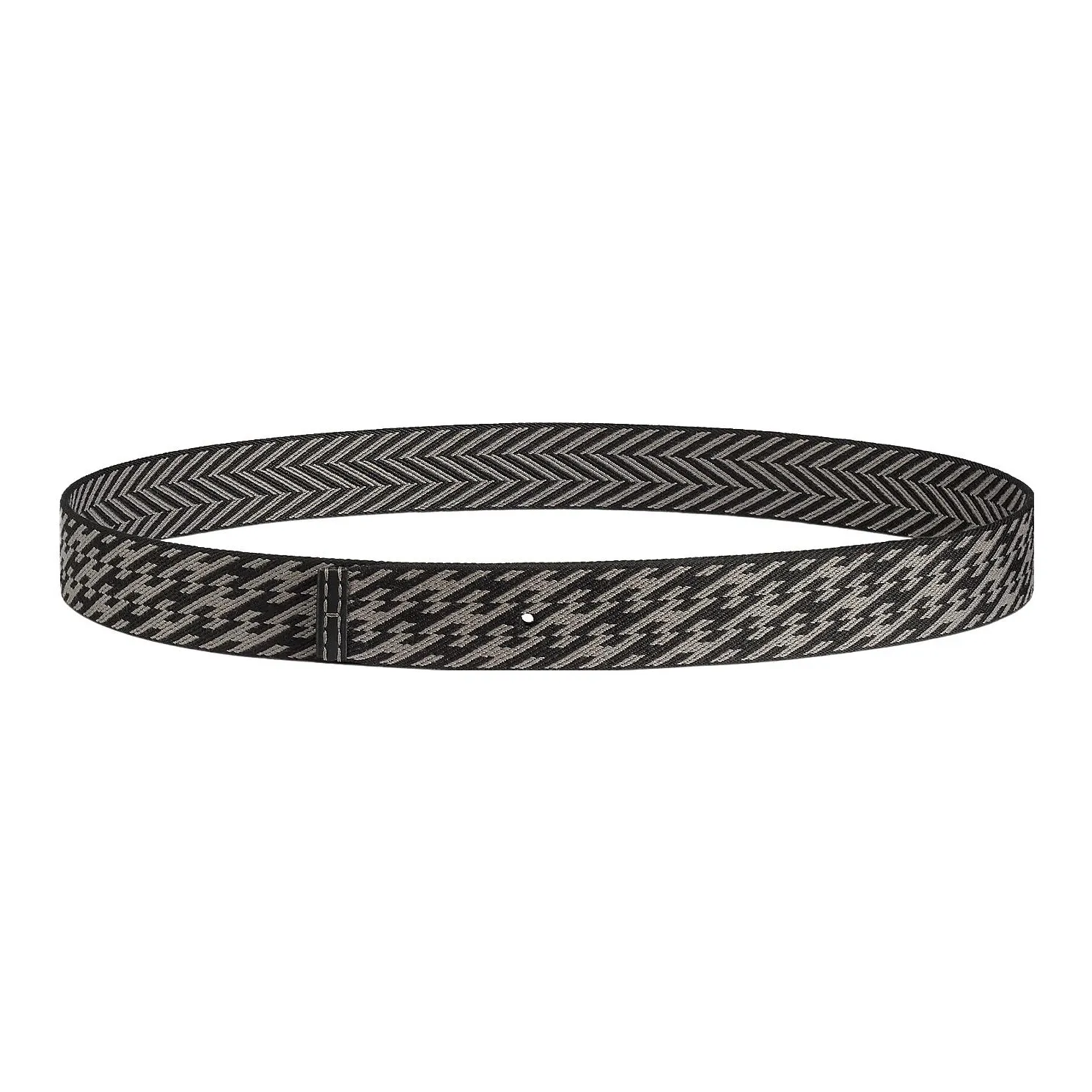 HERMES Calfskin Leather Belts Men's Width 3.2CM