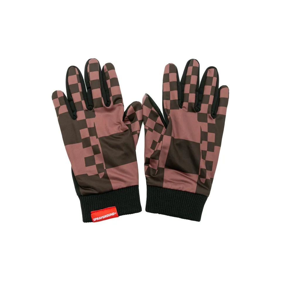 SPRAYGROUND 90% полиэстер, 10% эластан Спортивные перчатки Коричневый Мужской