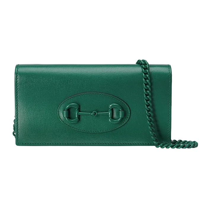 GUCCI Horsebit 1955 Leather WOC Small Crossbody Bag Shoulder Bag Crossbody Bag Small Size Women's Green