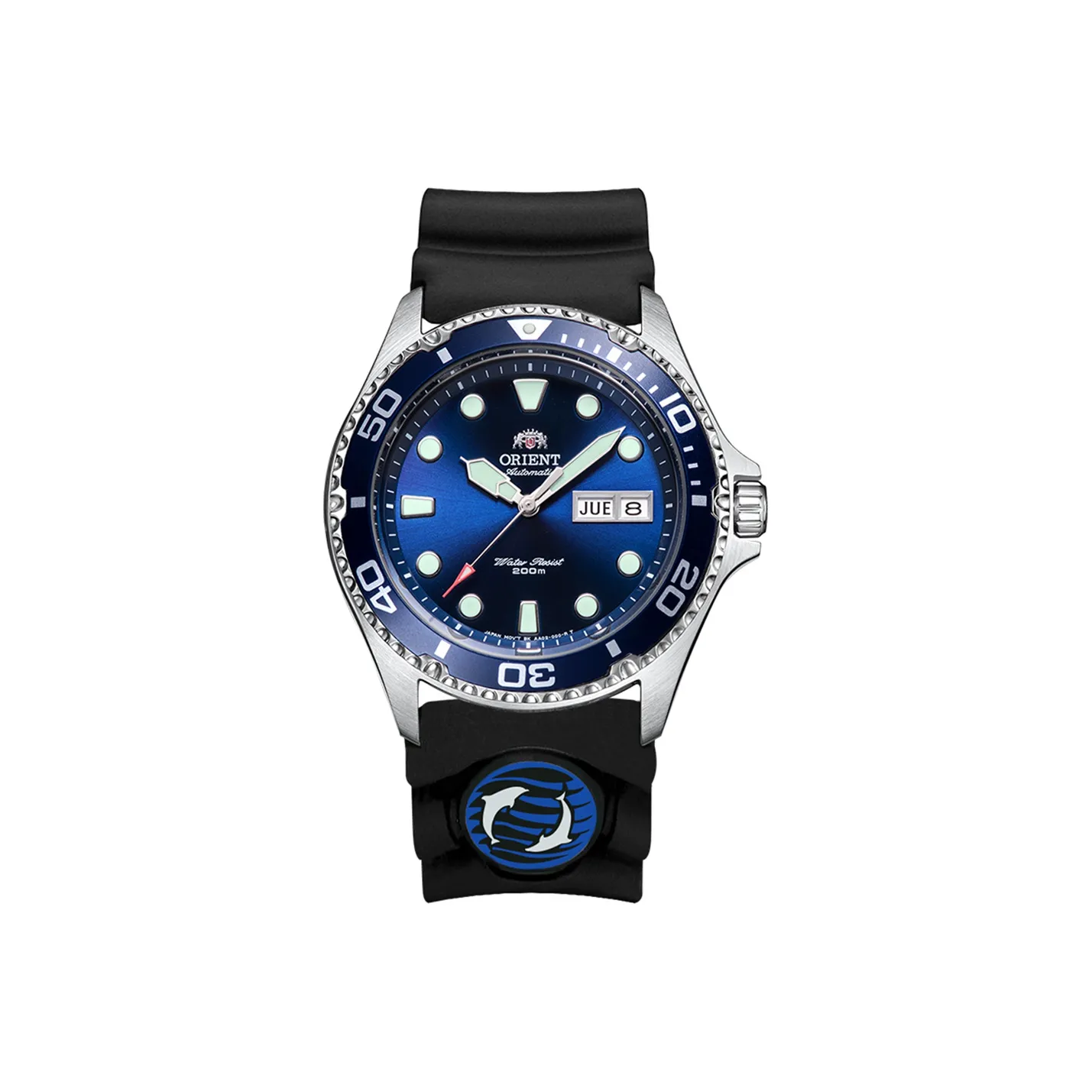 ORIENT Автоматический Механический Механизм Часы Мужские Синий Циферблат FAA02008D9