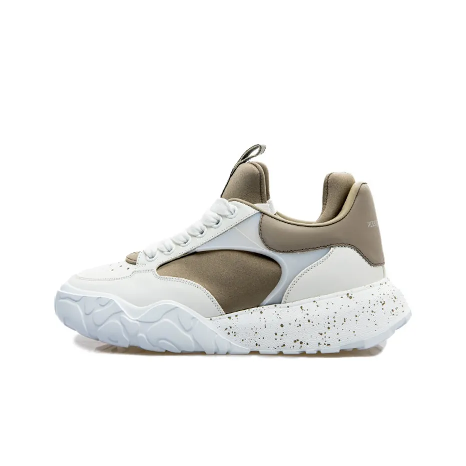 Alexander McQueen Court Low-Top Sports Casual Shoes Men's White Umber